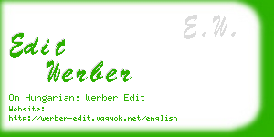 edit werber business card